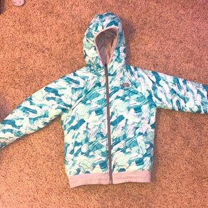 Reversible kids winter puffer jacket